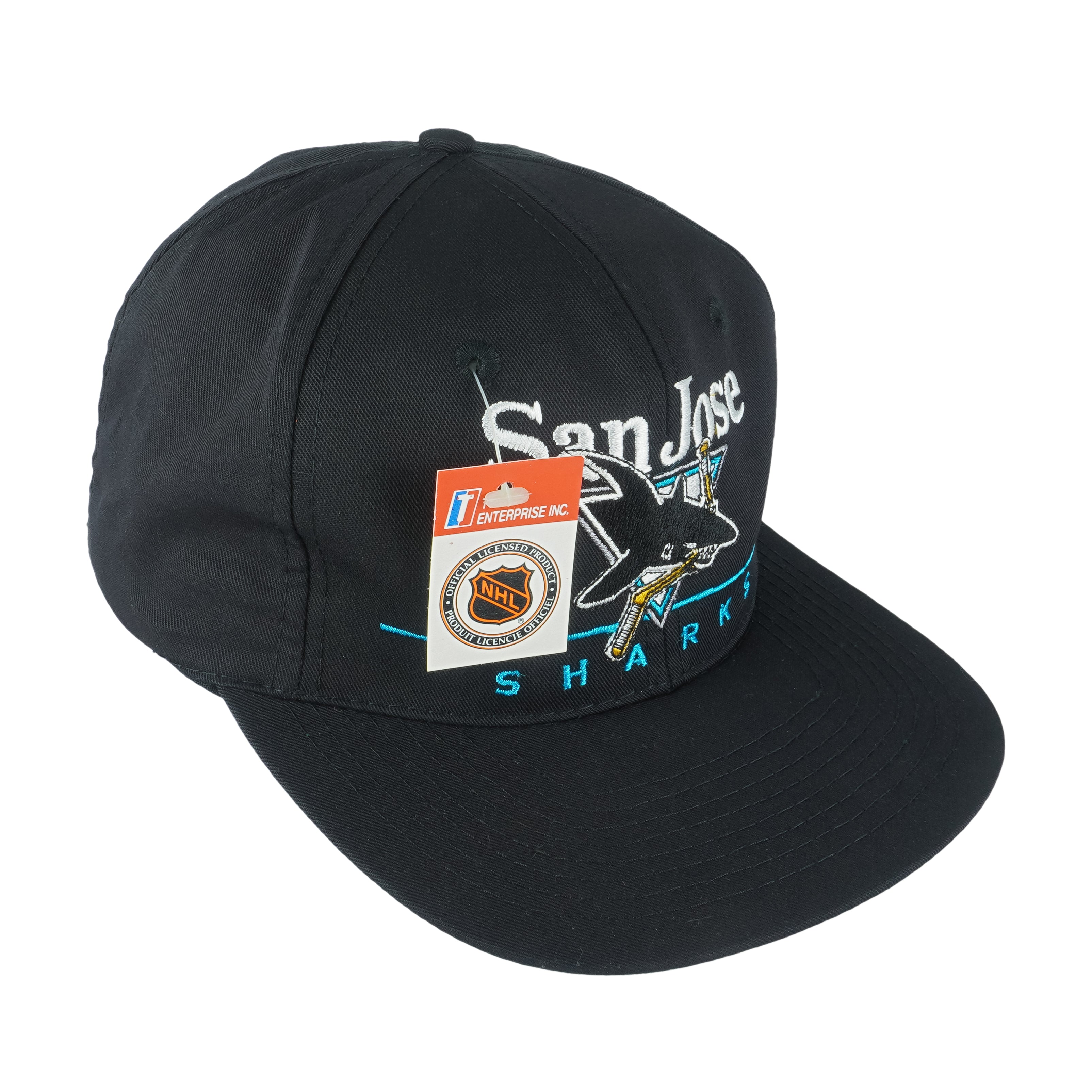 NHL (Twins) - San Jose Sharks Deadstock Snapback Hat 1990s OSFA Vintage Retro Hockey