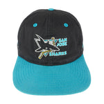 NHL (Twins) - San Jose Sharks Embroidered Snapback Hat 1990s OSFA