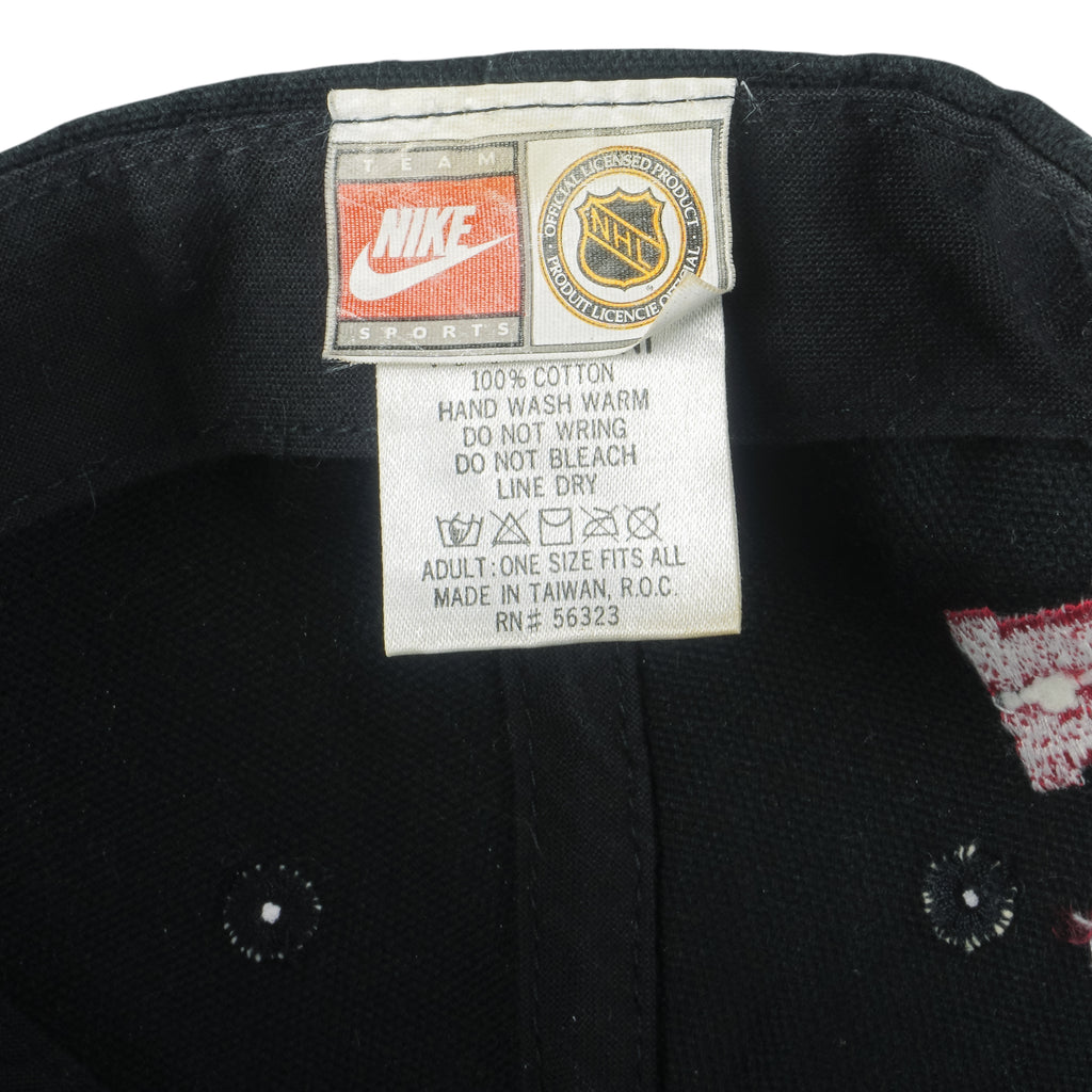 Nike - Chicago Blackhawks Snapback Hat 1990s OSFA Vintage Retro Hockey
