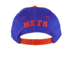 NBA (Competitor) - New Jersey Nets Embroidered Snapback Hat 1990s OSFA Vintage Retro Basketball