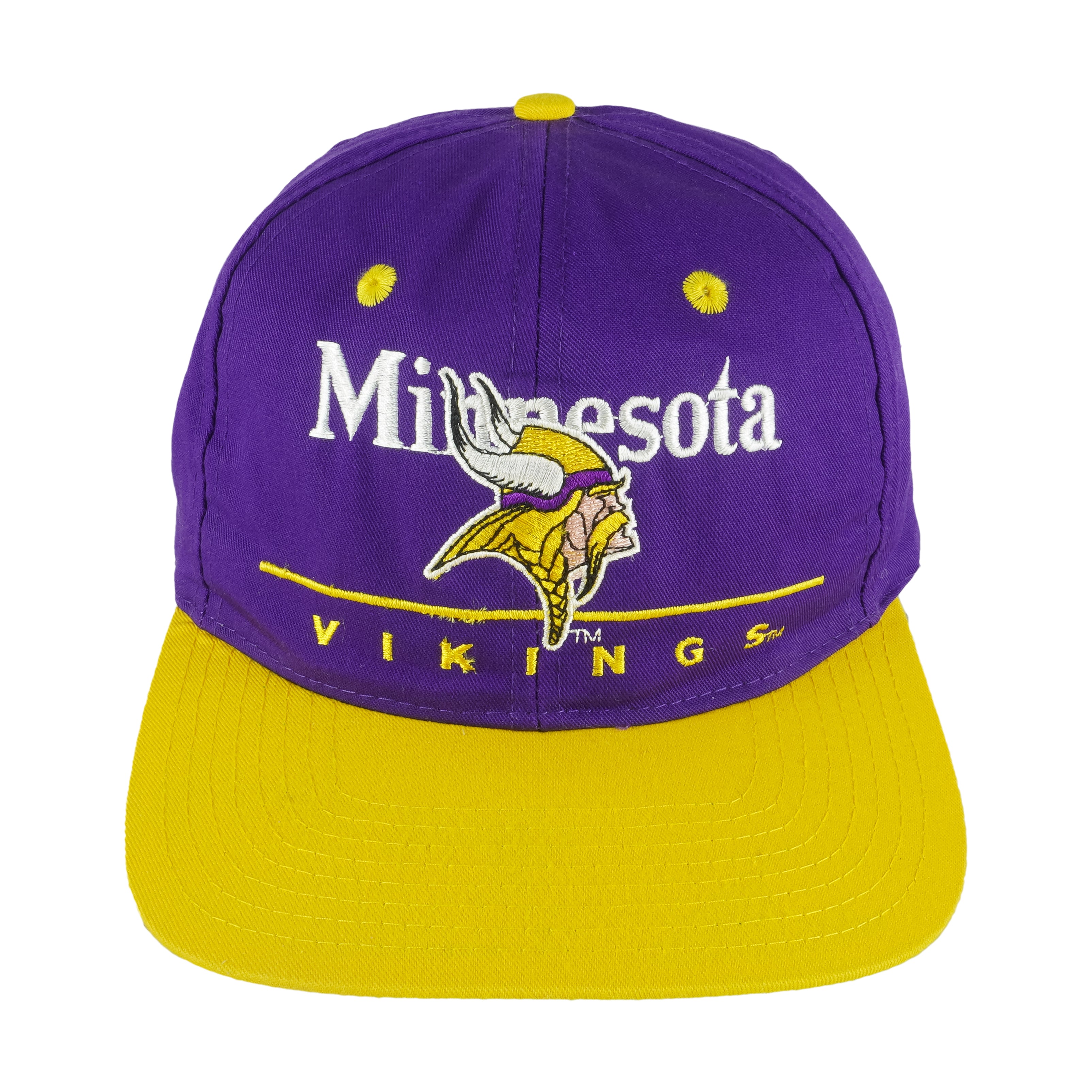 NFL (EAsports) - Minnesota Vikings Snapback Hat 1990s OSFA Vintage Retro Football