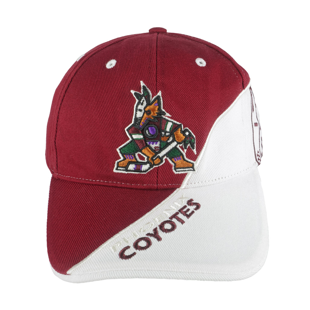 NHL (Twin) - Phoenix Coyotes Embroidered Strap Back Hat 1990s OSFA Vintage Retro Hockey