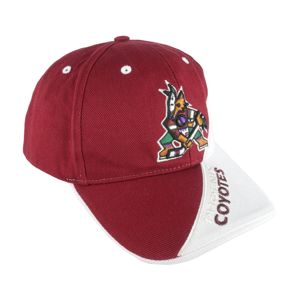 NHL (Twin) - Phoenix Coyotes Embroidered Strap Back Hat 1990s OSFA Vintage Retro Hockey