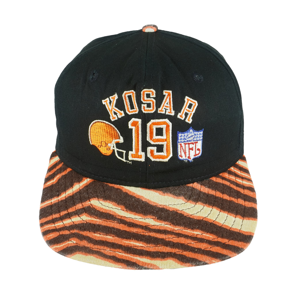 NFL (Zubaz) - Cleveland Browns Kosar 19 Snapback Hat 1990s OSFA Vintage Retro Football