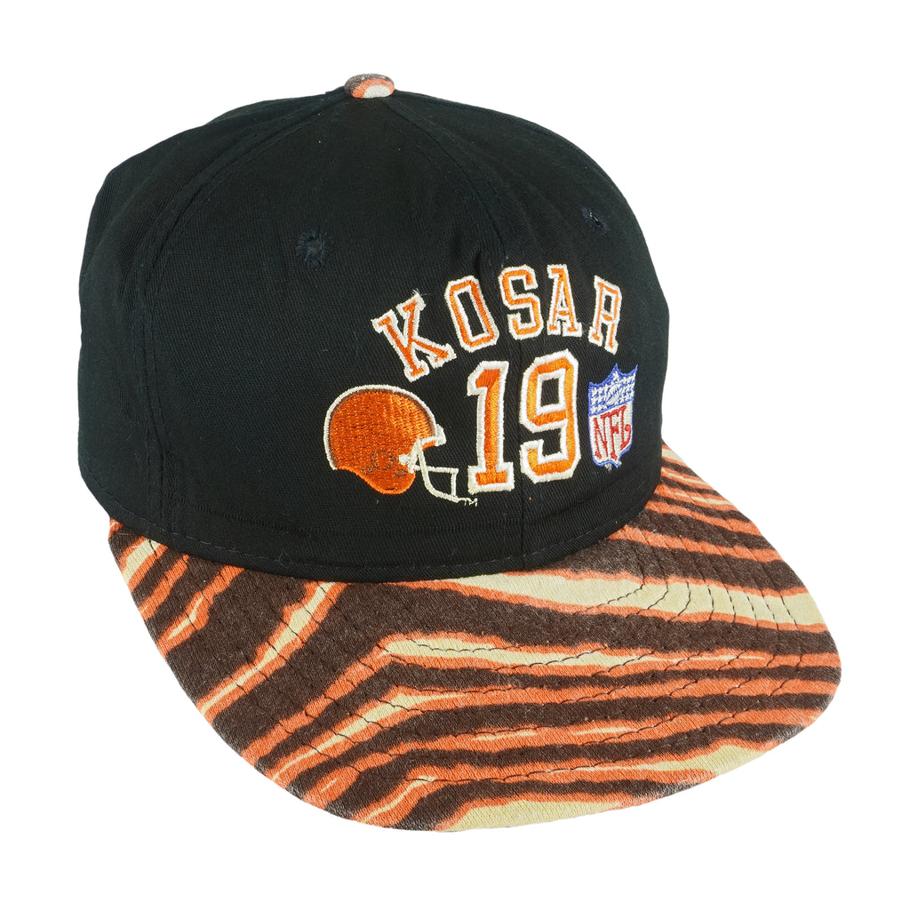 NFL (Zubaz) - Cleveland Browns Kosar 19 Snapback Hat 1990s OSFA Vintage Retro Football