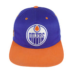 NHL (Sport Specialties) - Edmonton Oilers Snapback Hat 1990s OSFA Vintage Retro Hockey
