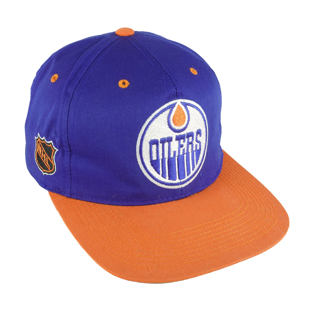 NHL (Sport Specialties) - Edmonton Oilers Snapback Hat 1990s OSFA Vintage Retro Hockey