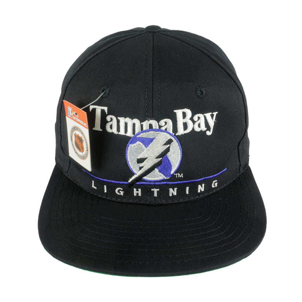 NHL (Twins) - Tampa Bay Lightning Deadstock Snapback Hat 1990s OSFA Vintage Retro Hockey