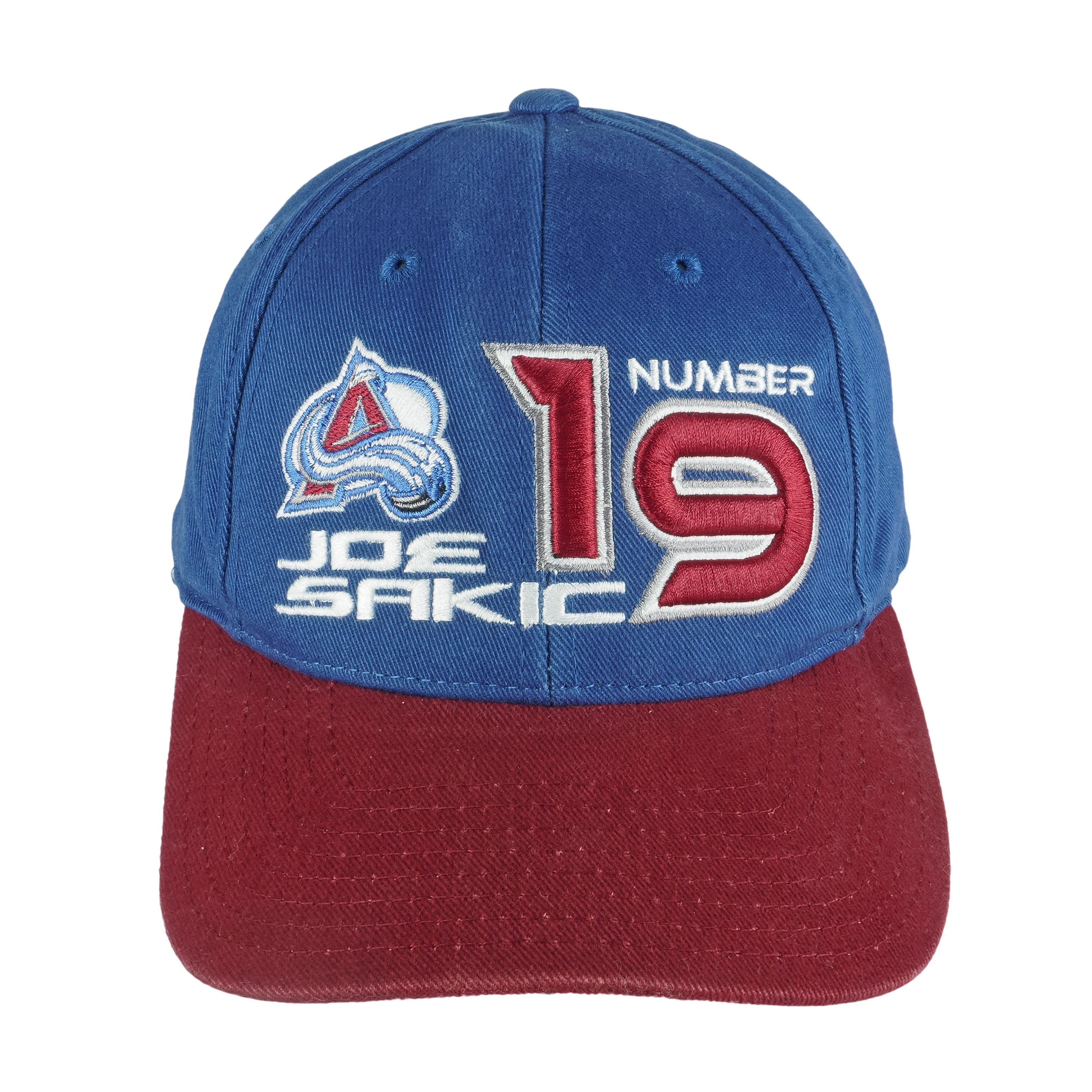 Puma - Colorado Avalanche Joe Sakic No. 19 Strap back Hat 2000s OSFA Vintage Retro Hockey
