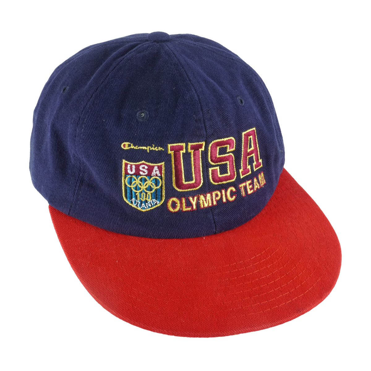 Champion - USA Olympic Team Embroidered Snapback Hat 1996 OSFA Vintage Retro