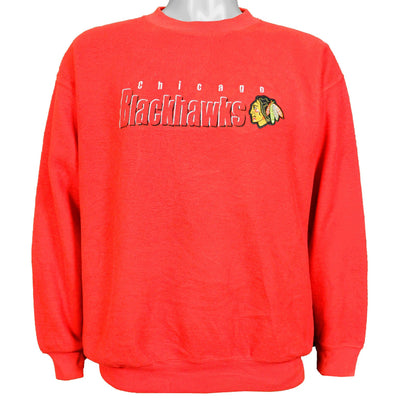 NHL (Magic Johnson T's) - Chicago Blackhawks Crew Neck Sweatshirt 1990s Medium