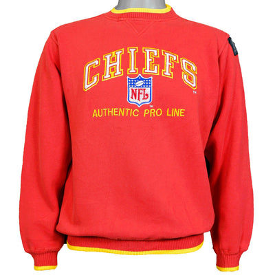 NFL (Pro Line) - Kansas City Chiefs Crew Neck Sweatshirt 1990s Medium
