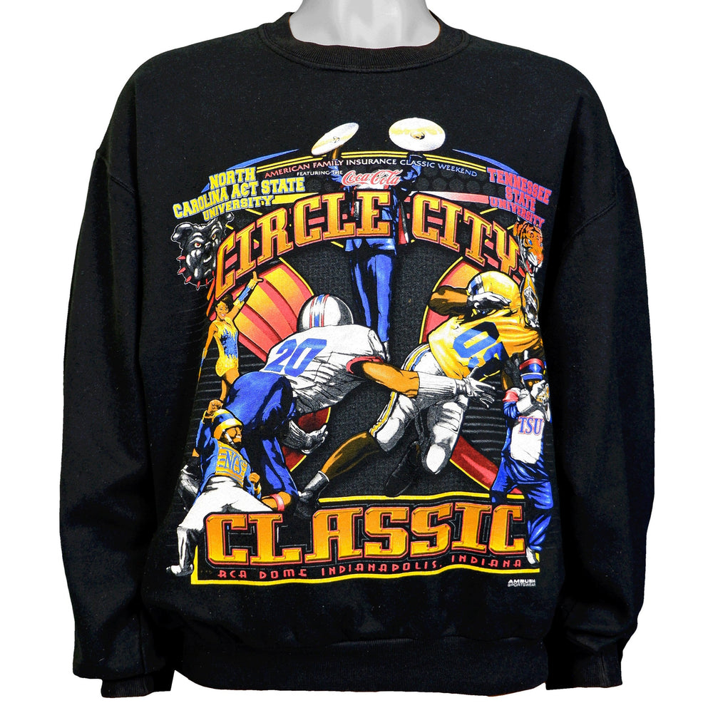 NCAA - Circle City Classic NCS VS TSU Full Body Print Sweatshirt 1990s Large Vintage Retro College Football