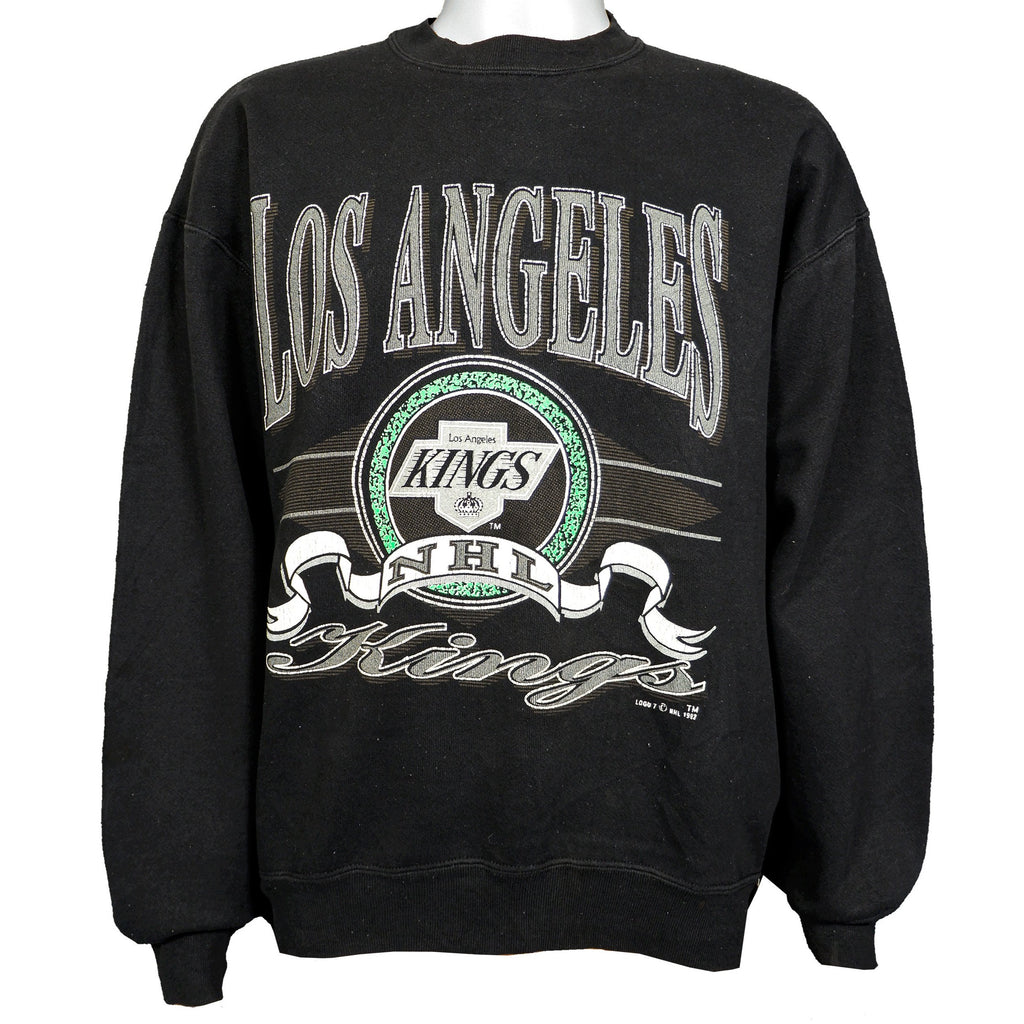 NHL (Logo 7) - Los Angeles Kings Sweatshirt 1990s X-Large Vintage Retro Hockey