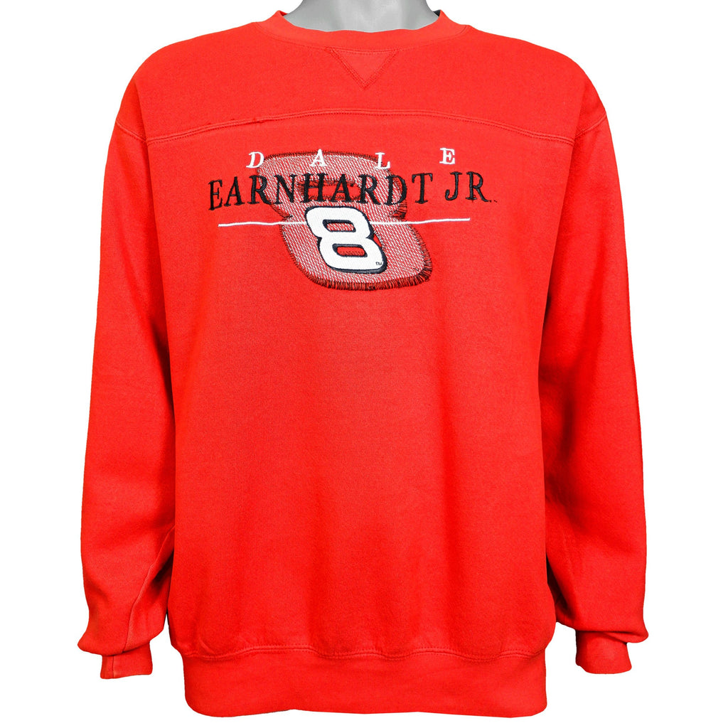 NASCAR - Red Dale Earnhardt Jr. #8 Sweatshirt 1990s Large Vintage Retro Racing