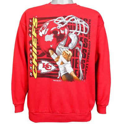 NFL (Tultex) - Kansas City Chiefs Crew Neck Sweatshirt 1996 Medium