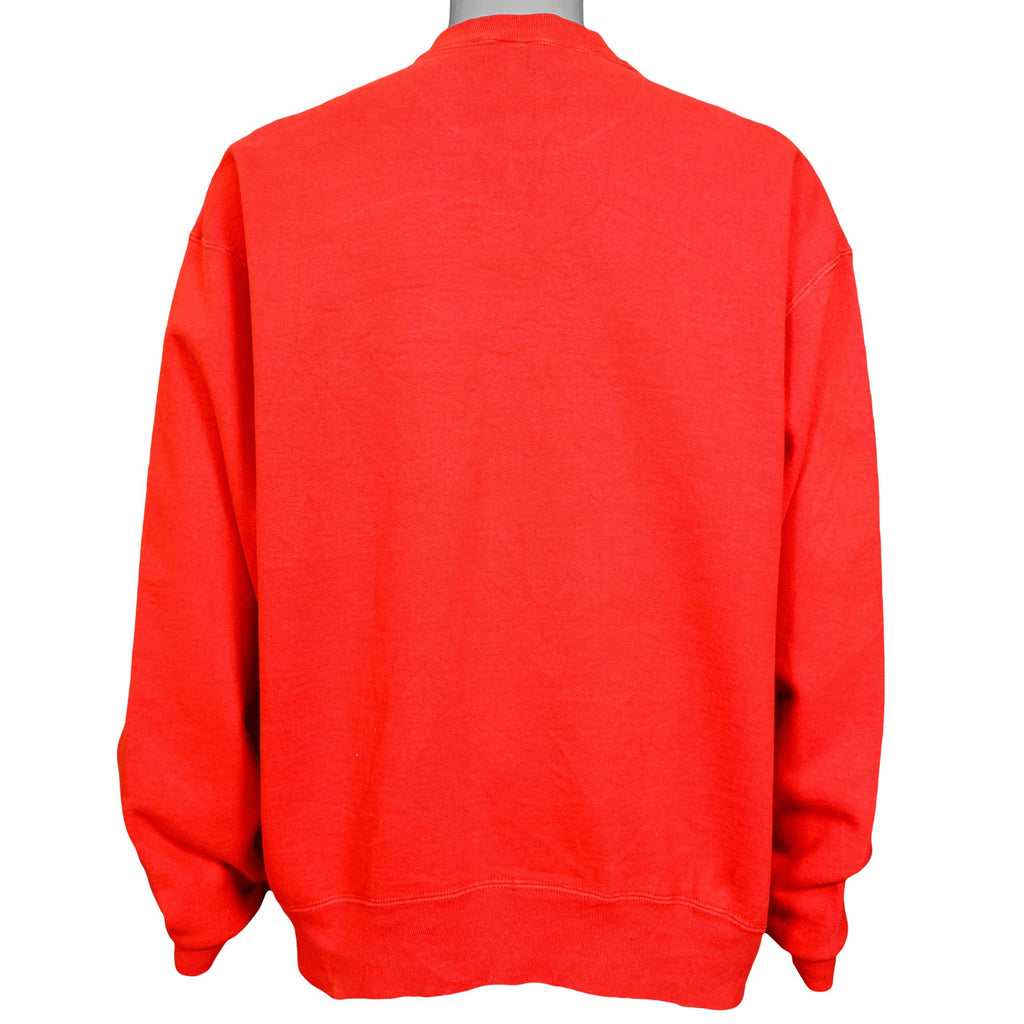 NHL - Detroit Red Wings Big Logo Crew Neck Sweatshirt 1990s Large Vintage Retro Hockey