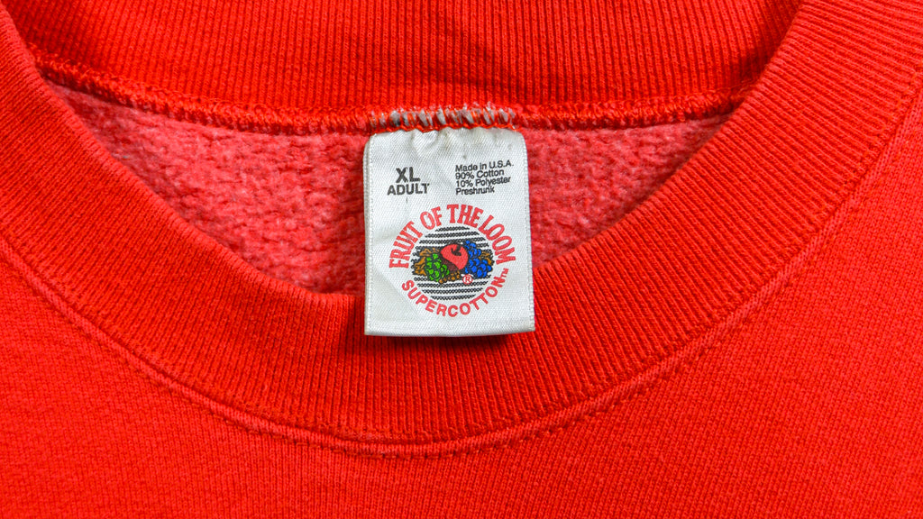 NHL - Detroit Red Wings Big Logo Crew Neck Sweatshirt 1990s Large Vintage Retro Hockey