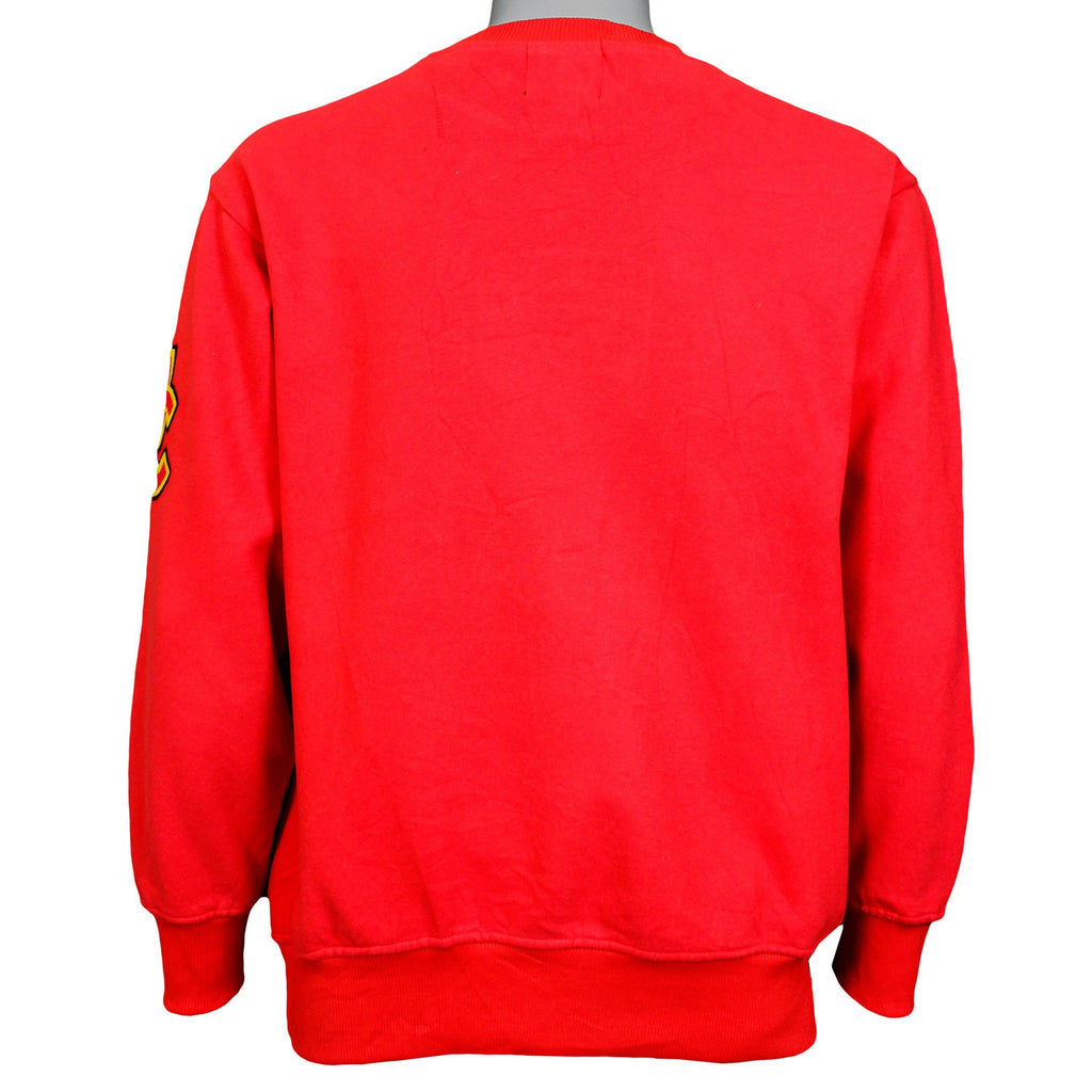 Vintage - Red University of Calgary Crew Neck Sweatshirt Medium Vintage Retro