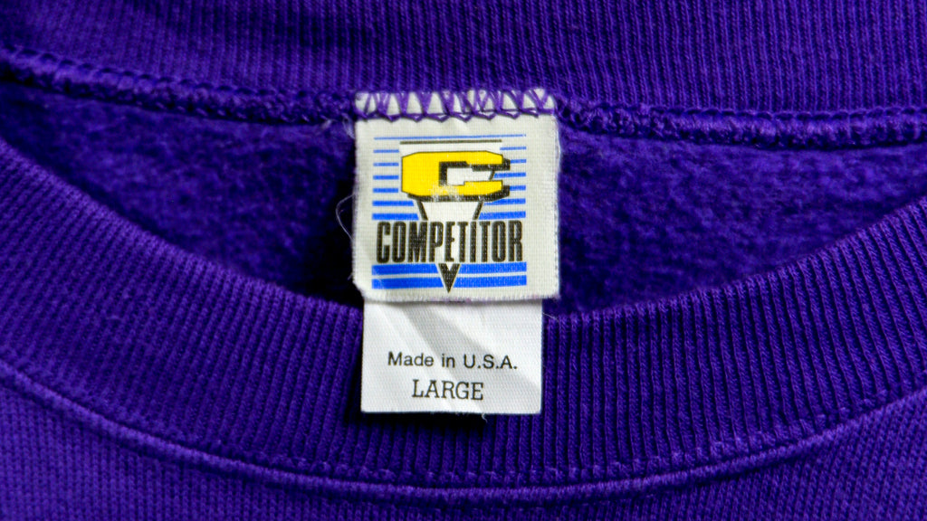 NFL (Competitor) - Minnesota Vikings  Big Logo Sweatshirt 1990s Medium  Vintage Retro Football