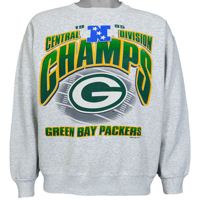 NFL (Hanes) - Green Bay Packers, Central Division Champs Crew Neck Sweatshirt 1995 Medium