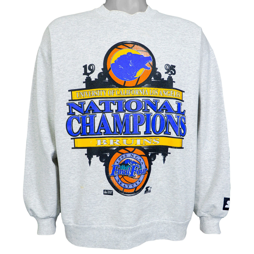 Starter - Grey Boston Bruins National Champion Sweatshirt 1995 X-Large Vintage Retro 