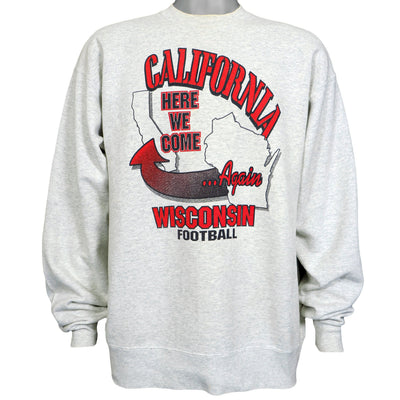 NCAA - Wisconsin Football, California Here We Come... Again Sweatshirt 1990s X-Large