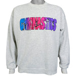 Vintage (Hanes) - Grey Dance N Tees Gymnastics Crew Neck Sweatshirt 1996 Medium