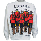 Vintage - White Canada RCMP Sweatshirt Large Vintage Retro