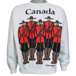 Vintage - White Canada RCMP Sweatshirt Large Vintage Retro
