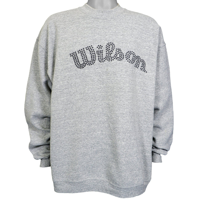 Vintage Wilson - Grey Big Spell-Out Sweatshirt 1990s XX