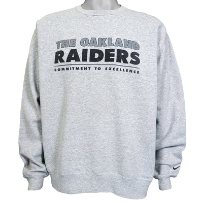 Nike - Oakland Raiders Big Logo Sweatshirt 1990s X-Large