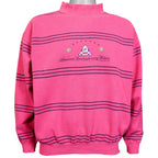Levis (Dockers) - Pink Stripes Sweatshirt 1990s Large Vintage Retro
