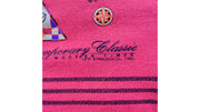 Levis (Dockers) - Pink Stripes Sweatshirt 1990s Large Vintage Retro