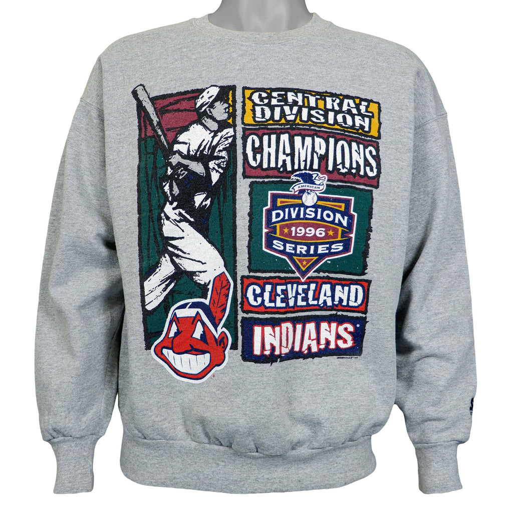 Starter - Cleveland Indians Sweatshirt 1996 Large Vintage Retro Baseball