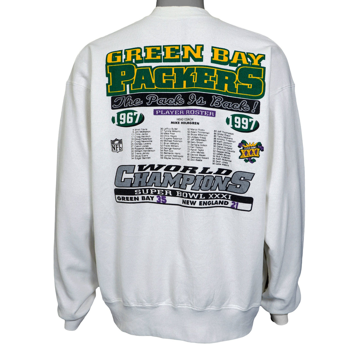 NFL - Green Bay Packers Sweatshirt 1997 Large Vintage Retro Football