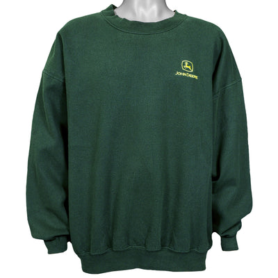 Vintage - Green John Deere Crew Neck Sweatshirt 1990s XX-Large