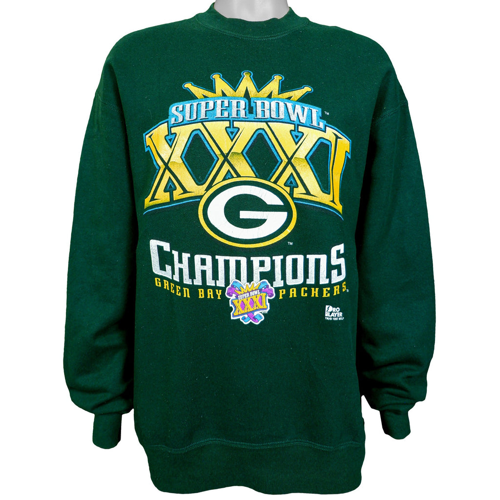 NFL (Pro Player) - Green Bay Packers Champions Sweatshirt 1997 X-Large Vintage Retro Football