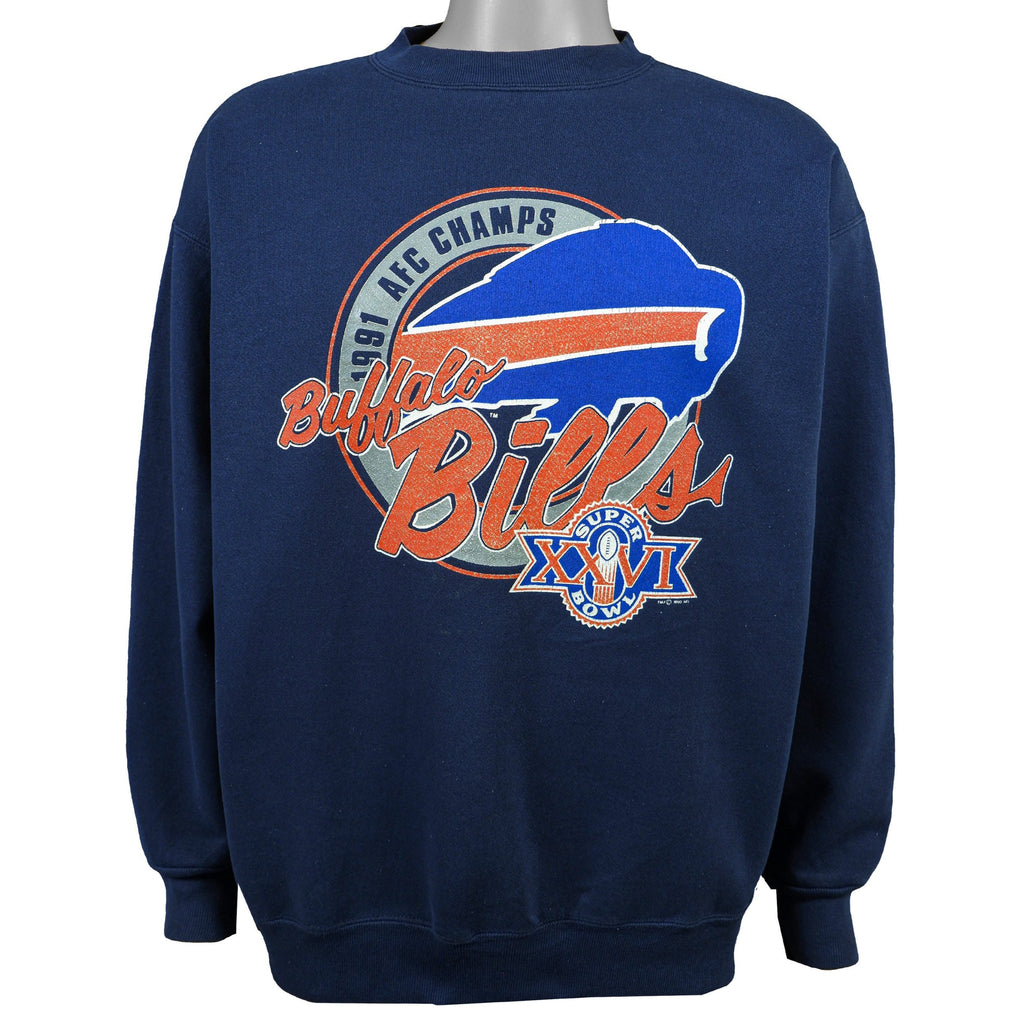 NFL - Buffalo Bills Crew Neck Sweatshirt 1991 X-Large Vintage Retro Football