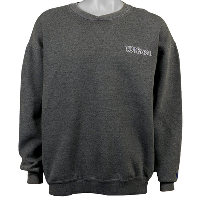 Wilson - Dark Grey Spell-Out Sweatshirt 1990s X-Large