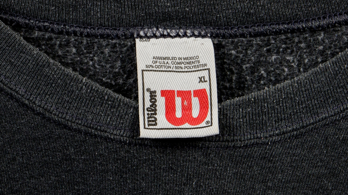Wilson - Dark Grey Spell-Out Sweatshirt 1990s X-Large Vintage Retro