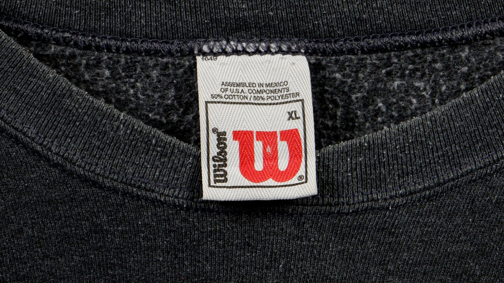 Wilson - Dark Grey Spell-Out Sweatshirt 1990s X-Large Vintage Retro