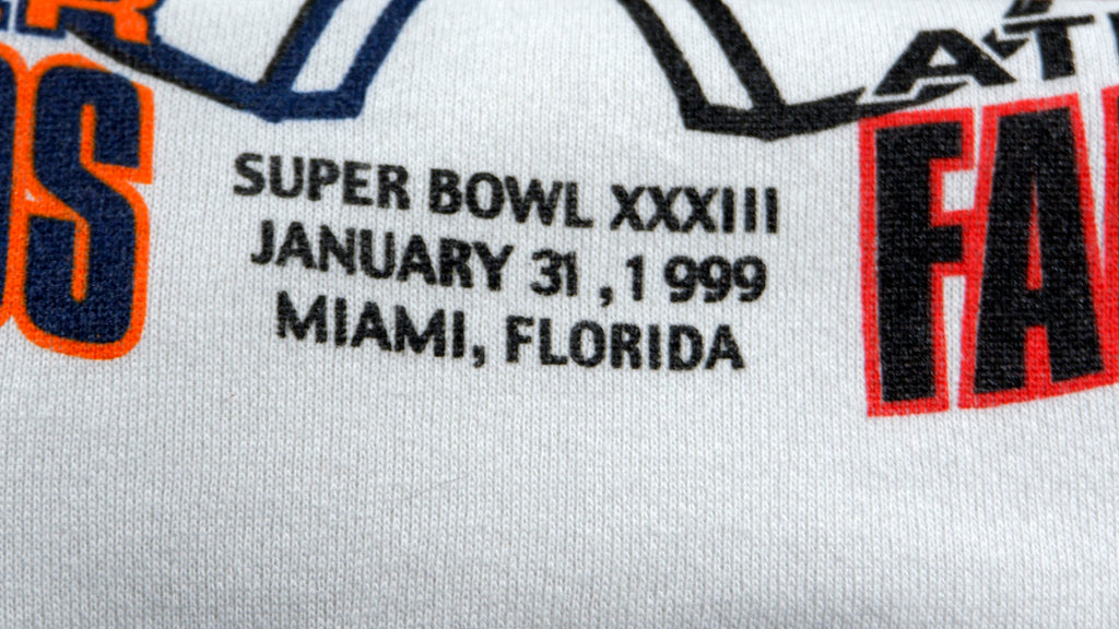 NFL (Logo 7) - Super Bowl XXXIII Broncos VS Falcons Sweatshirt 1999 Large Vintage Retro Football