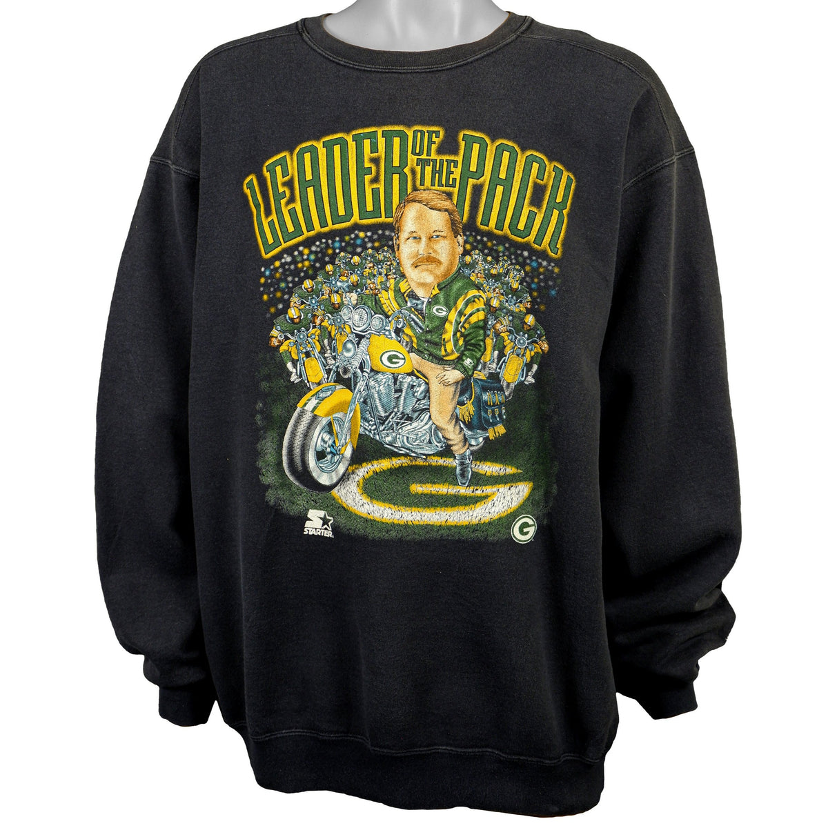Starter - Packers Leader of the Pack Sweatshirt 1990s X-Large Vintage Retro Football