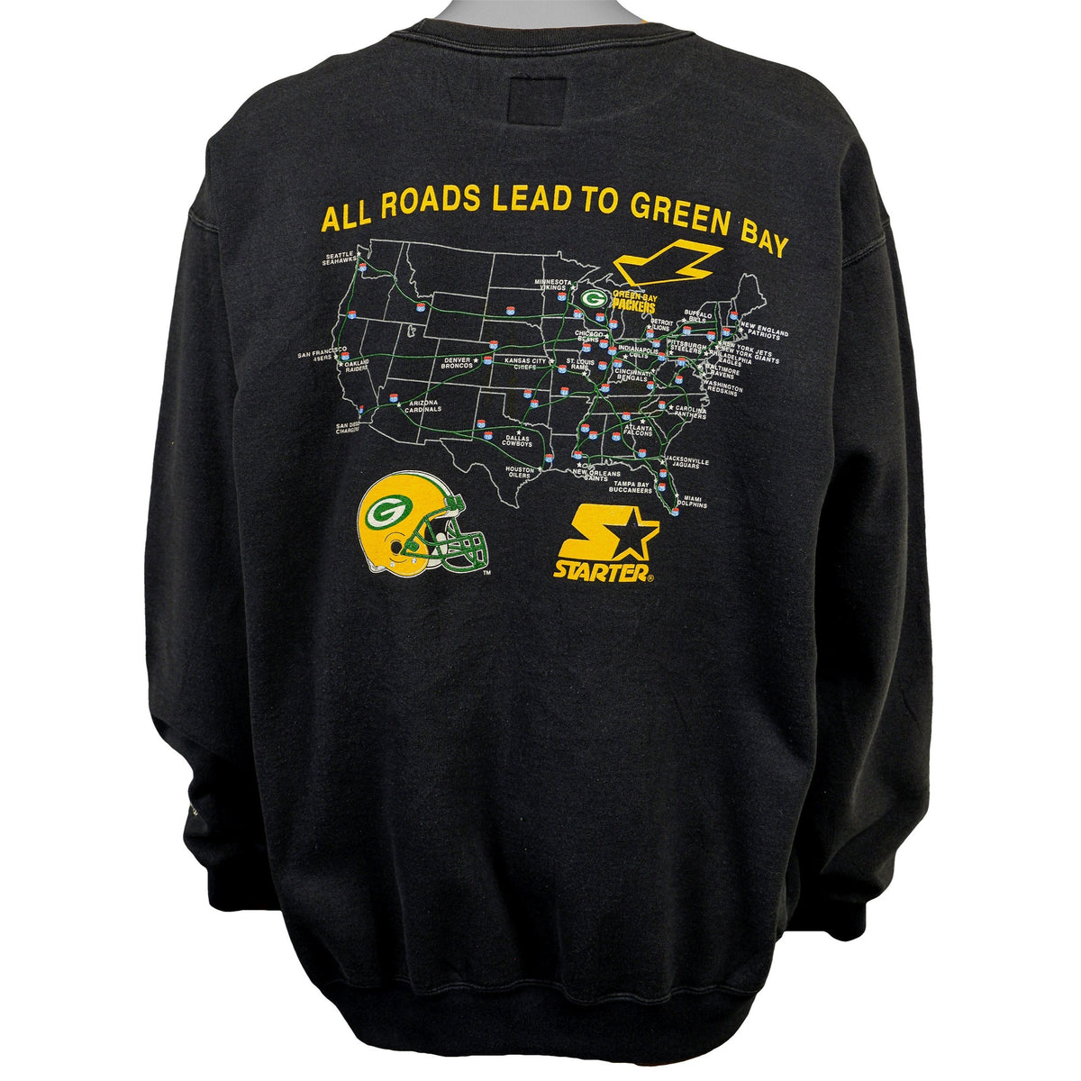 Starter - Packers Leader of the Pack Sweatshirt 1990s X-Large Vintage Retro Football