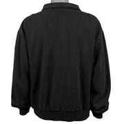 Nautica - Black ​1/4 Zip Sweatshirt 1990s X-Large Vintage