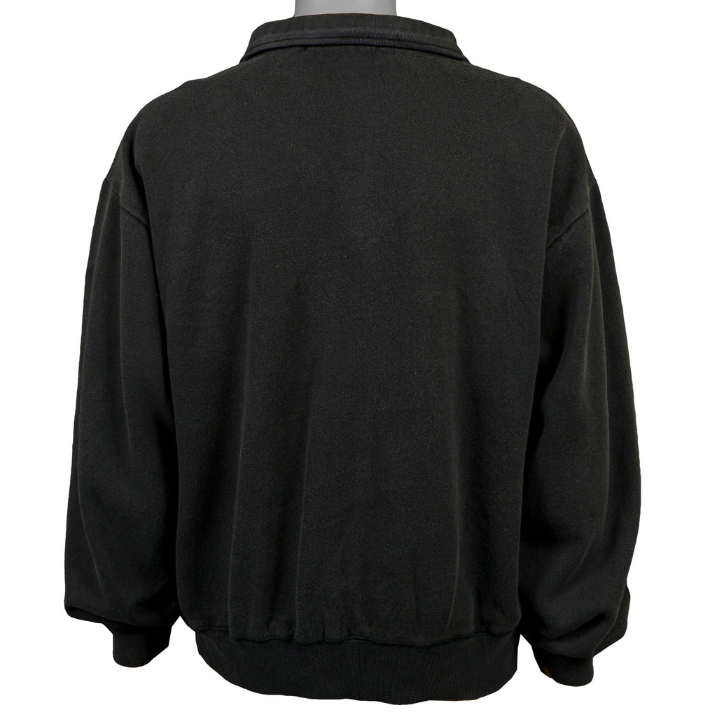 Nautica - Black ​1/4 Zip Sweatshirt 1990s X-Large Vintage