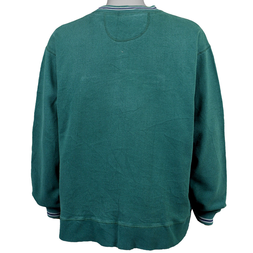 Disney - Green Tigger Crew Neck Sweatshirt 1990s Large Vintage Retro