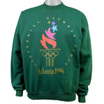 Vintage (Hanes) - Green Atlanta Olympic Crew Neck Sweatshirt 1996 Large Vintage Retro