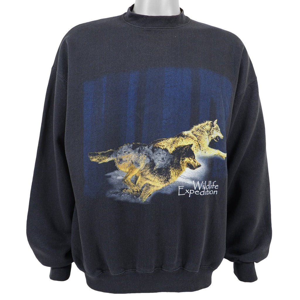 Vintage (Tultex) - Wildlife Expedition Sweatshirt 1990s Large Vintage Retro